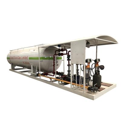 China Gas Cylinder Filling ASME 20CBM 20000Liters 10Tons 10MT 20M3 LPG Gas Tanker Filling Factory LPG Skid Station For Cooking Gas Cylinder Filling for sale