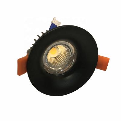 China Luxury CE RoHS LED anti-glare COB ceiling recessed downlight 7w LED wall wash hotel villa LED light black ceiling lamp for sale