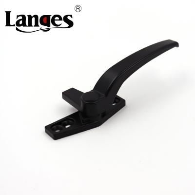 China Modern Unique Zinc Hardware 7-Shaped Buckle Casement Glass Door Window Lock Handle for sale