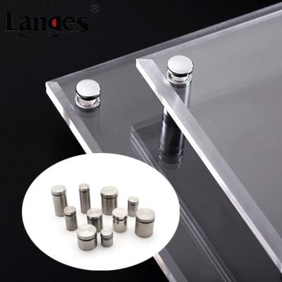 China Modern Acrylic Fence Holder Stainless Steel Sign Wall Mount Glass Fixing Screws Standoff for sale