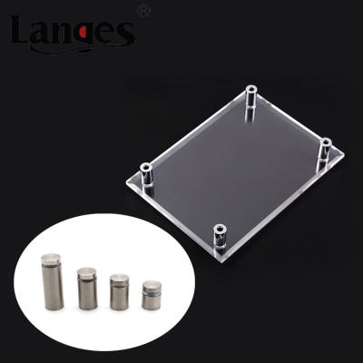 China Stainless Steel Hang Acrylic Adjustable Billboard Fixed Glass Advertising Screws Standoff for sale