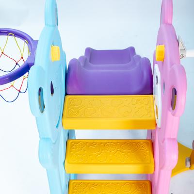 China Plastic 5 in 1 New Commercial Panda Kids Baby China Games Plastic Slide With Swing Set On Sale For Child for sale