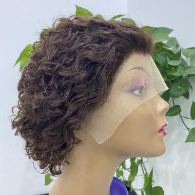 China 2021 Wholesale Silky Straight Wave 12a Rate Funmi Pixie Cut Short Wigs Super Double Drawn SDD With Bangs Pink Curl Hair For Black Woman Long for sale