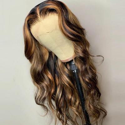 China Silky Straight Wave Natural Loose Deep Wave Hair Highlighted Wig Wholesale Virgin Cuticle Aligned Lace Front Wigs Guangzhou For Black Women for sale