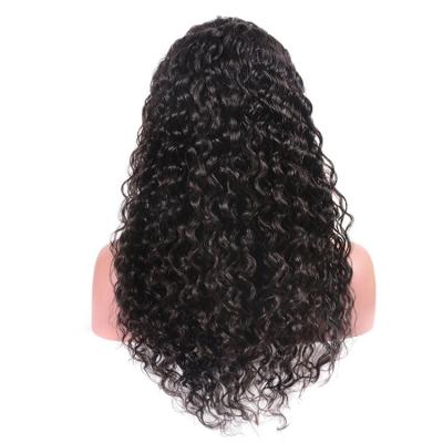 China Water Wave Unprocessed Brazilian Human Hair Full Lace Wig OEM Sellers Water Wave Virgin Cuticle Aligned Full Lace Human Hair Wig 100% Swiss for sale