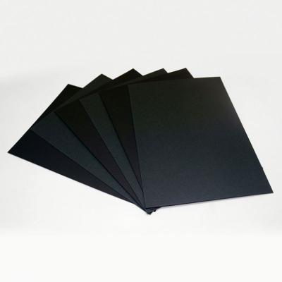 China Anti Curl Black Paper Board Manufacturer Laminated Black Cardboard 300gsm Black Cardboard for sale