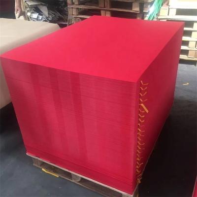 China Factory Price 250g Anti-Bend Virgin Custom Wood Pulps Laminated Red Paper Packaging Cardboard For Luxury Packing Box for sale