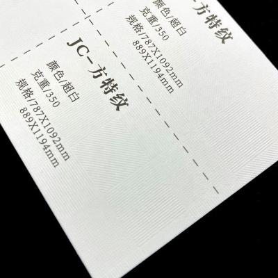 China Wholesale custom stamp embossed logo anticurl on wrap white paper card for name game card for sale