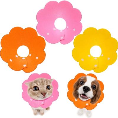 China Sustainable Hot Selling Soft E-Collar Neck Cone Flower Dog Elizabeth Protective Collar For Cats for sale