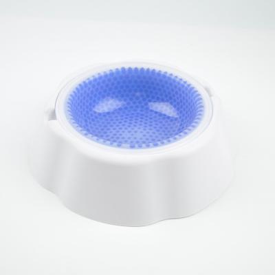 China Sustainable Pet Cooling Bowl To Keep Fresh$cold Water Cooled Pet Water Dog Frosty Bowl for sale