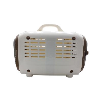 China Breathable Space Transparent Cage For Cats Packing Bag For Outdoor Travel Aviation Use Pet Cat Cage for sale