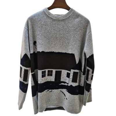 China Designers Crewneck Home Style Anti Shrink Cashmere Knitted Sweaters Mens for sale