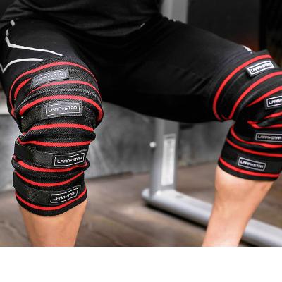 China Supply Sport Compression Knee Support Weight Training Equipment Segmented Elastic Knee Pads Fitness Pad Bench Press for sale