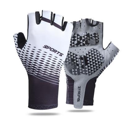 China Men's Summer Sunscreen Gloves Outdoor Half Finger Sports Breathable Non-slip Recycling Gloves Anti-skid for sale