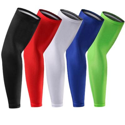 China Adjustable Elasticity Quick-Dry Sunscreen Leg Guard Breathable Sports Cycling Running Football Basketball Training Elastic Leg Guards for sale