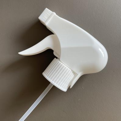 China Non Spill Wholesale White Plastic 28MM 28/410 Trigger Sprayer For Kitchen Cleaning Bottle for sale