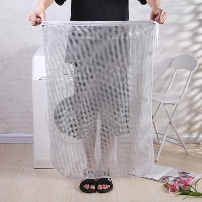 China Eco-Friendly Home Fabric Mesh Nylon Large Lingerie Drawstring Mesh Washable Laundry Bag Wholesale Lingerie Durable Eco-Friendly Large for sale