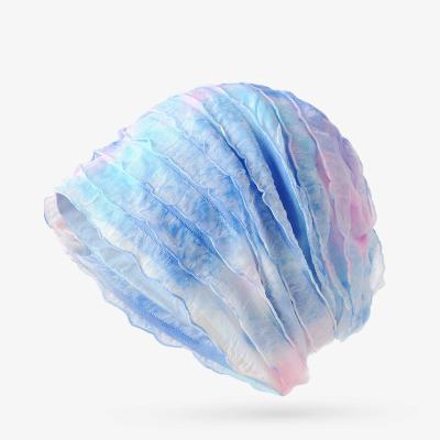 China COMMON Wholesale Factory Price Summer Party Fashion Party Dye Tie Dye Light Mesh Breathable Beanie Hats Women for sale