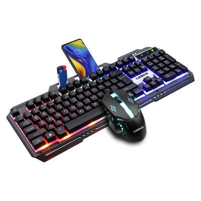 China ABS+Metal Quality Gaming Keyboard and Mouse Sets with Rainbow Backlit for sale