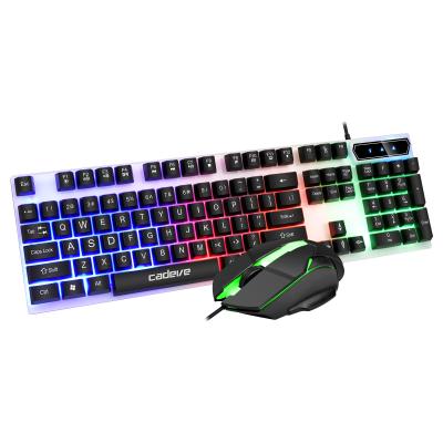 China Heavy Duty Wired Puddle Gaming Keyboard And Mouse Combo For Windows PC Laptop for sale