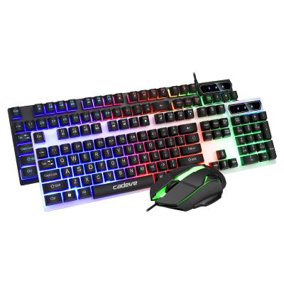 China Ghosting Wired Gaming Keyboard and Mouse Set, USB Computer Keyboard Wired Mouse for Windows PC Gamers (RGB Backlit) for sale