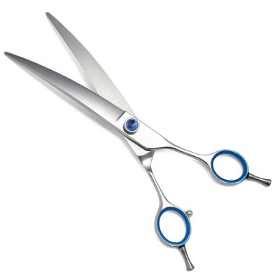 China Hot Sales Dogs Convex Edge Curved Scissors 440C Stainless Steel Hair Cutting Scissors For Pet for sale