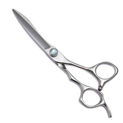 China Left Handed Scissors Handmade Hairdressing Products Left Handed Barber Scissors Straight Shears 440C 5.5 Inch Grooming Tools for sale