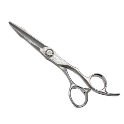 China Barber Shears 440C Stainless Steel Scissors Right Handed Decorative Pattern Straight Sharp Hairdressing Tool for sale