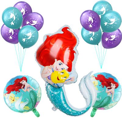 China Party Supplies 1set Mermaid Balloons Birthday Party Supplies Mermaid Mylar Balloons For Girls Birthday Baby Shower for sale