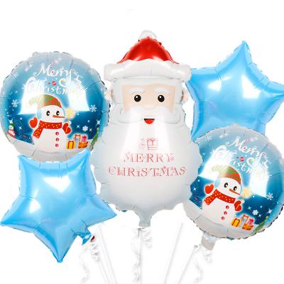 China Party Supplies 2021 Merry Christmas Foil Balloons For Party Decorations Santa Claus Helium Globos Happy New Year Balloon for sale