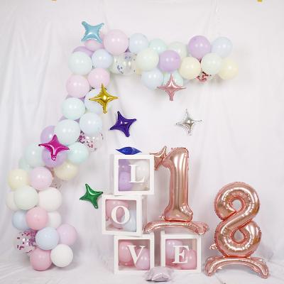 China Wholesale Standing Number 0-9 Mylar Globos Design 32inch Rose Gold Number Foil Balloons Party Supplies New Large for sale