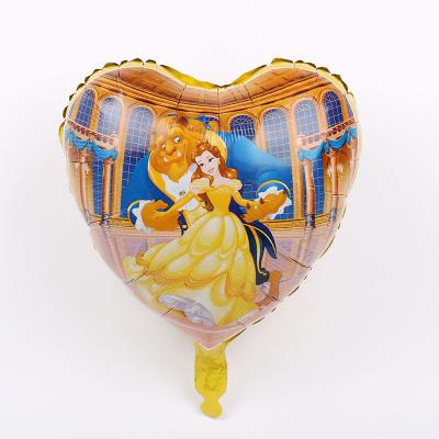 China Party Supplies 18inch Beauty And The Beast Bell Foil Balloon Princess Party Supplies Balloons for sale