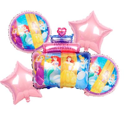 China Party Supplies Licensed Princess Foil Balloons for Girl Birthday Party Decorations Kids Gifts Ariel Happy Birthday Party Supplies Globos for sale