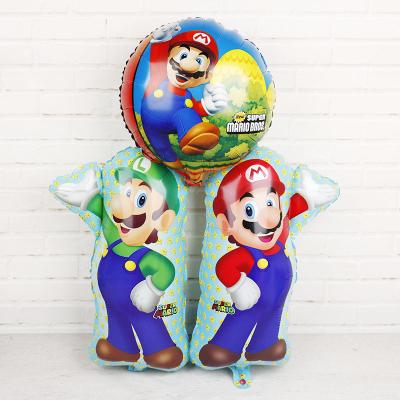 China Party Supplies Mario Helium Balloon Super Hero Mario Party Supplies Foil Balloon For Kids Play Or Decoration Cartoon Balloon for sale