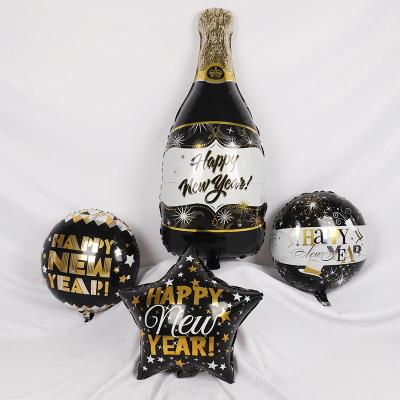 China Party Supplies 18inch Happy New Year Foil Balloons For 2020 Happy New Year Party Supplies for sale