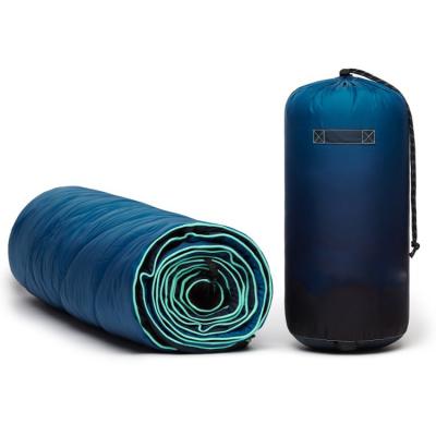 China Custom Packable Water Resistant Lightweight Inflated Camping Folded Down Blanket for sale