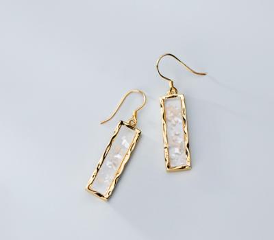 China Fashion September promotion S925 soft ginkgo earrings silver ear line long earrings wholesale for sale