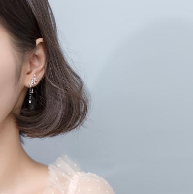 China Fashion September promotion S925 soft ginkgo earrings silver ear line long earrings wholesale for sale