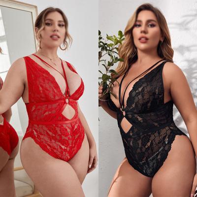 China Love OEM&ODM Big Plus Size Women Sexy Open Breast Large Transparent Lace Breathable Deep Waist Sexy Lingerie Underwear for sale