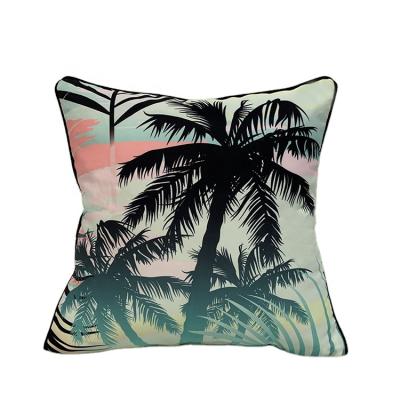 China Designer Furniture Waterproof Funny Outdoor Cushion Pillow Tropical Polyester Cushioning for sale