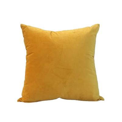 China Yellow Luxury Decorative Hotel Decor Sofa Pillow Case And Cushion Cover for sale