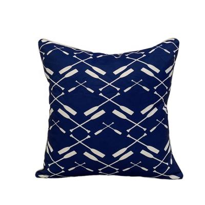 China Waterproof modern patio designer outdoor marine and white caoastal nautical cushion pillow covers online for sale