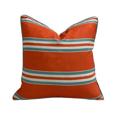 China Outdoor & Home Colorful Orange Weatherproof Scratch Resistant Custom Garden Patio Scatter Pillow Case Cushion Cover for sale