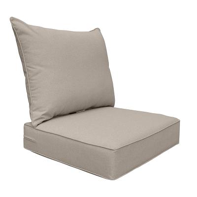 China Waterproof Outdoor Deep Cushion Replacement Covers Rattan Garden Patio Furniture Sofa Couch Seat And Back Cushions Covers for sale