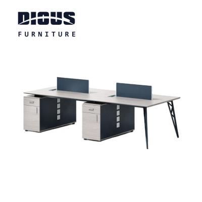 China Dious Wooden Style Modular Workstation Modern Cubic Partition Office Workstation for sale