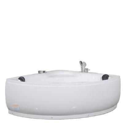 China Waterfall Massage Whirlpool Bathtub Freestanding Corner Hot Tub Bathtub With Hydrotherapy Jets Factory Wholesale for sale