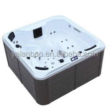 China 2021 Freestanding Acrylic Outdoor Whirlpool Bathtub SPA With LED Light for sale