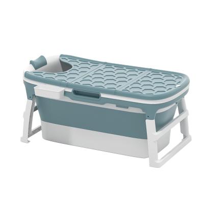 China Sustainable Plastic Movable Folding Bathtub For Adults Large Portable Bathtub Indoor Outdoor Spa for sale