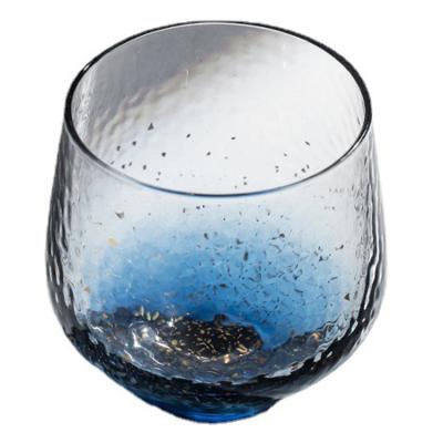 China Viable Model Starry Sky Hammer Creative Crystal Glass Bar Whiskey Cup Glass Tumbler for sale