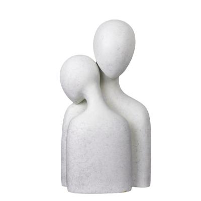 China Modern China Collectible Abstract Home Decor Statue Couple Figurine With Pure Color for sale